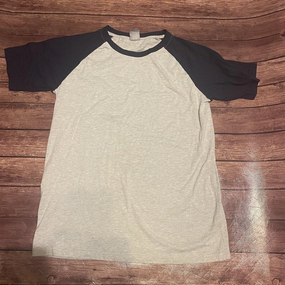 Men’s Timber Ridge Navy Blue Gray Raglan Shirt Large